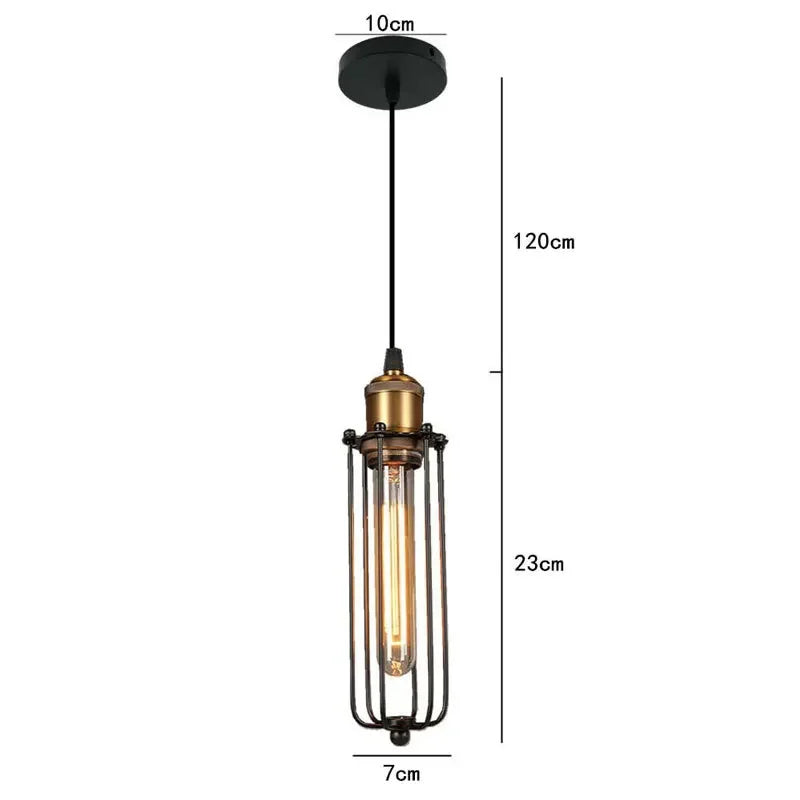 Industrial vintage pendant light - LED Hanging Lamp for Home, Restaurant & Caffe decor