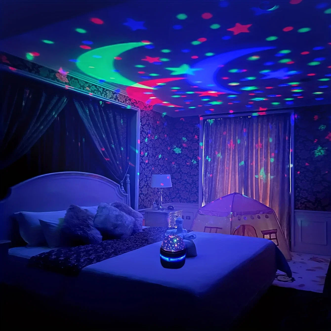 CosmoGlow™ Galaxy Star projector - LED Night light with remote control