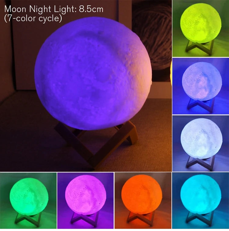Galaxy Moon Lamp - Touch Control LED Night Light
