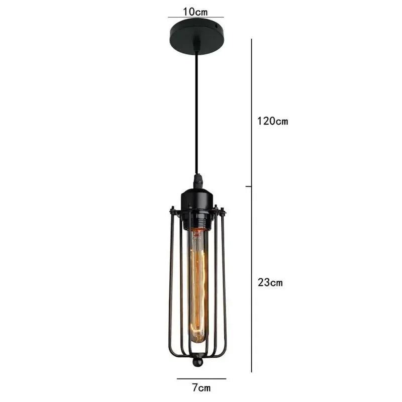 Industrial vintage pendant light - LED Hanging Lamp for Home, Restaurant & Caffe decor