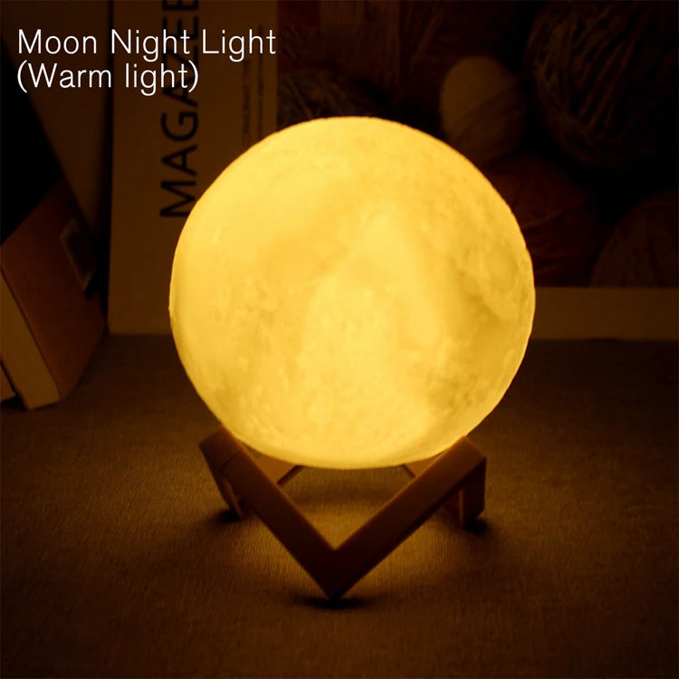 Galaxy Moon Lamp - Touch Control LED Night Light